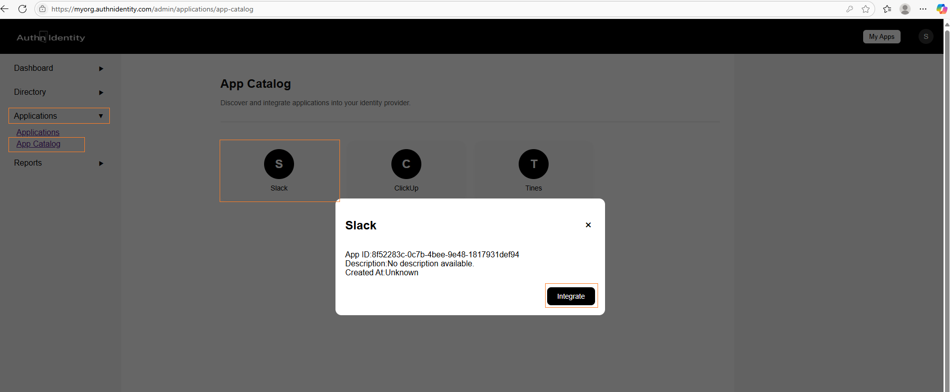 Applications App Catalog