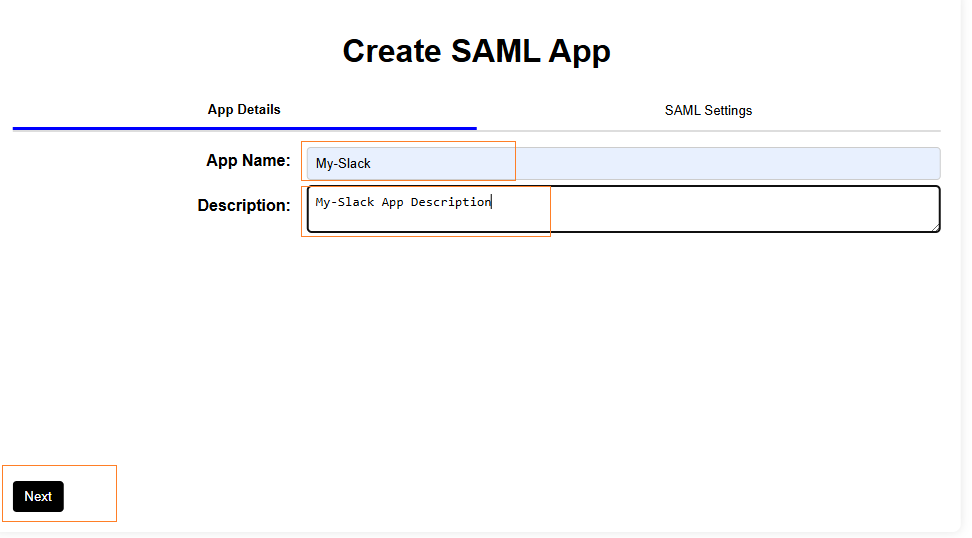 Slack SAML Details